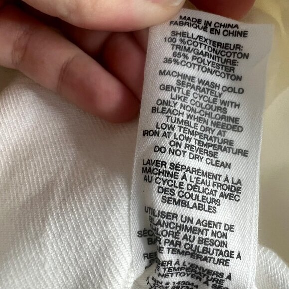 NWT Avec Les Filles Ruffle Sleeve Denim Jean Jacket White Spring Plus Size 2X - Picture 5 of 9